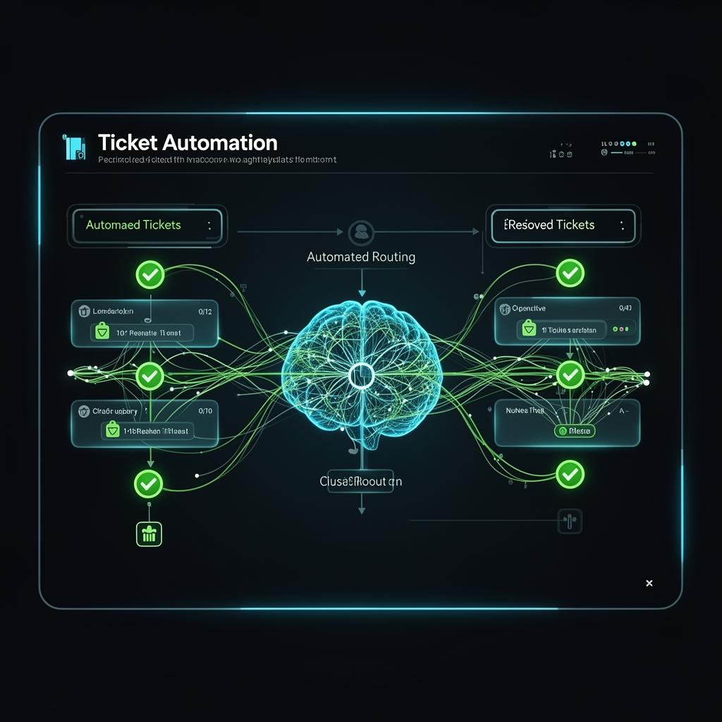 AI-powered ticket automation workflow for managed service providers